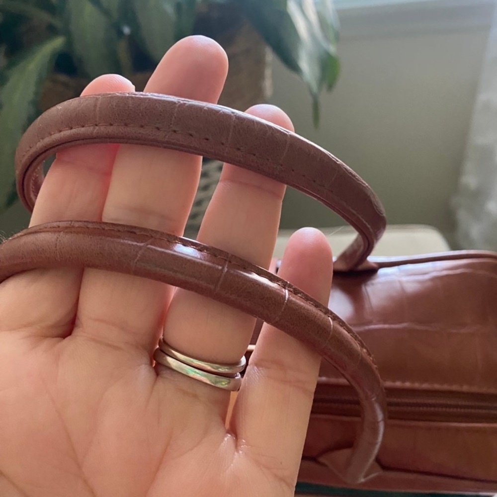 Corkcicle leather lunchbox carmel